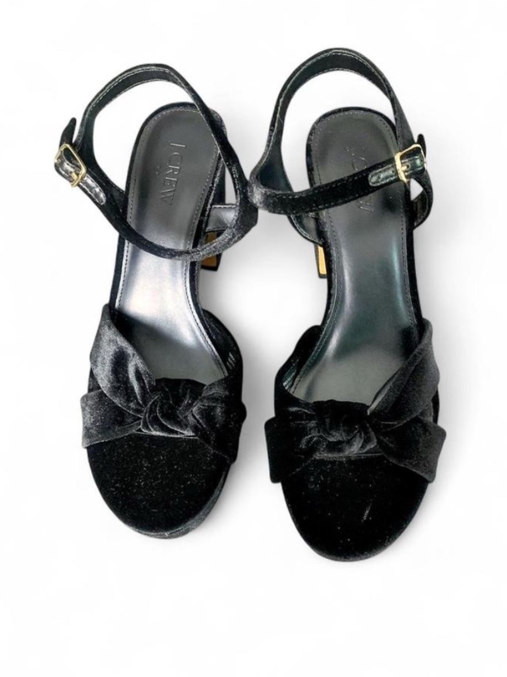 ✨ J.Crew Velvet Bow Platform Heels ✨Size: Women’s 8